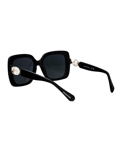 Swarovski Black Acetate Sunglasses