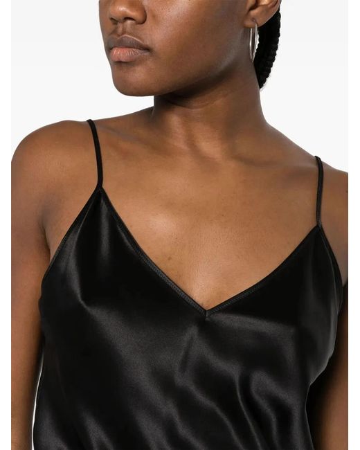 Joseph Black "Clea Top" Blouse Silk Satin