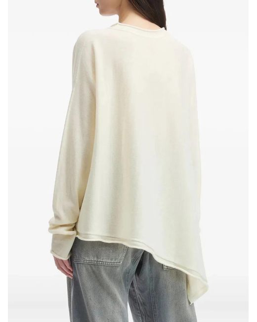 Y's Yohji Yamamoto White "Asymmetry" Sweater