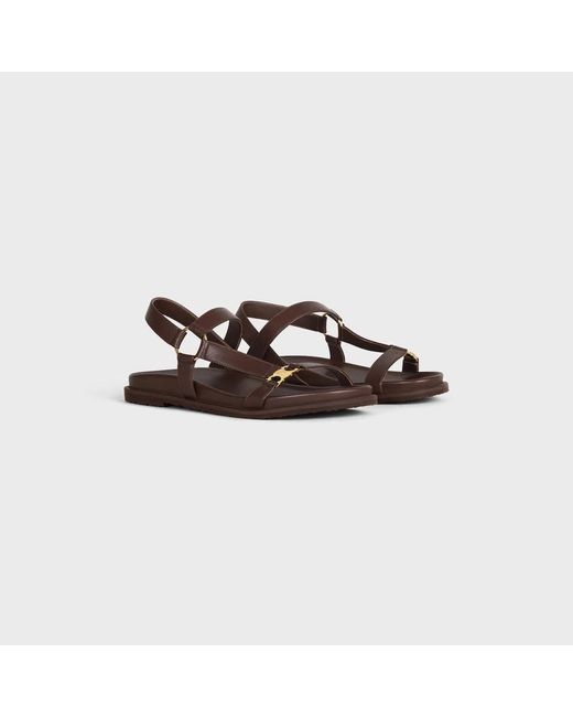 Céline Brown Sandal With Triomphe 15