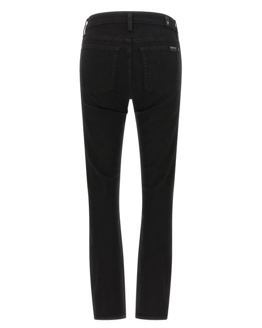 7 For All Mankind Black 'Ankle Skinny' Jeans