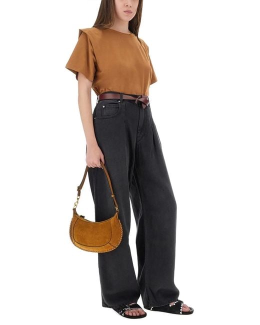 Isabel Marant Black Rodayna Wideleg Jeans