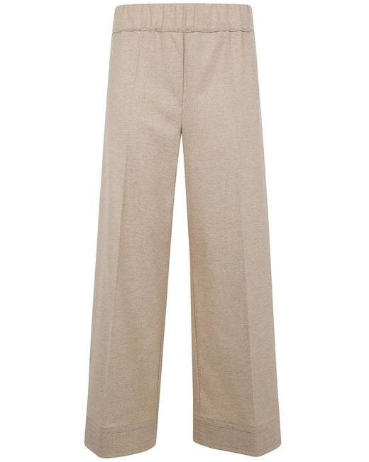 D.exterior Natural Soft Flanel Wide Leg Short Trousers