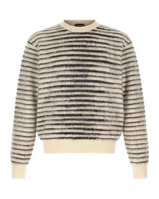 Tom Ford Gray Brushed Effect Sweater for men