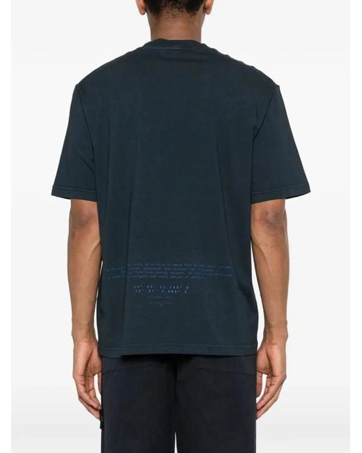 Stone Island Blue Ss Cotton T-Shirt for men