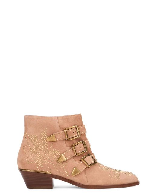 Chloé Brown Susan Ankle Boots