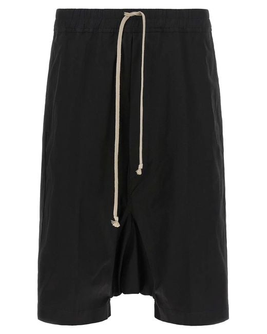 Rick Owens Black 'Rick S Pods' Bermuda Shorts for men