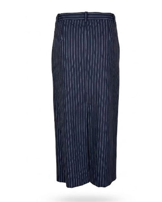 Pinko Blue Pinstripe Pattern Skirt