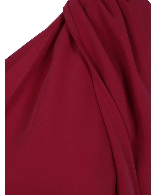 P.A.R.O.S.H. Red Cady Midi Dress