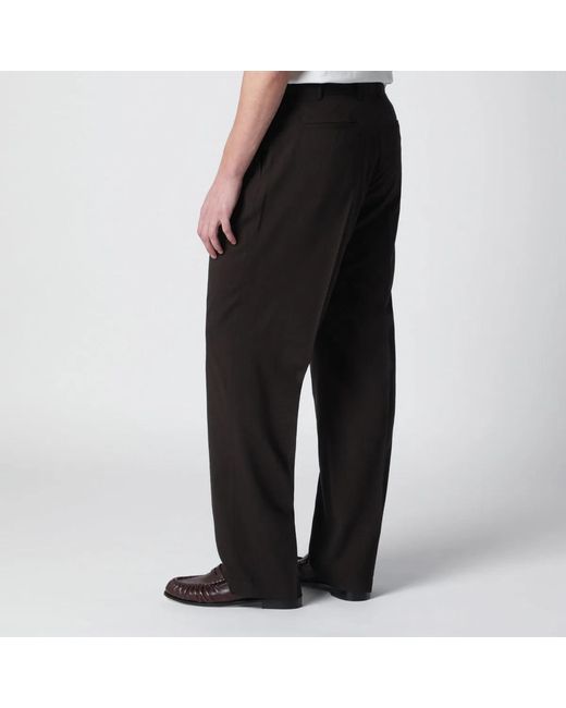PT01 Black Wool Trousers for men
