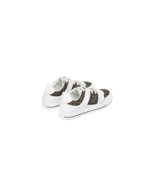 Fendi White "Ff" Logo Sneaker