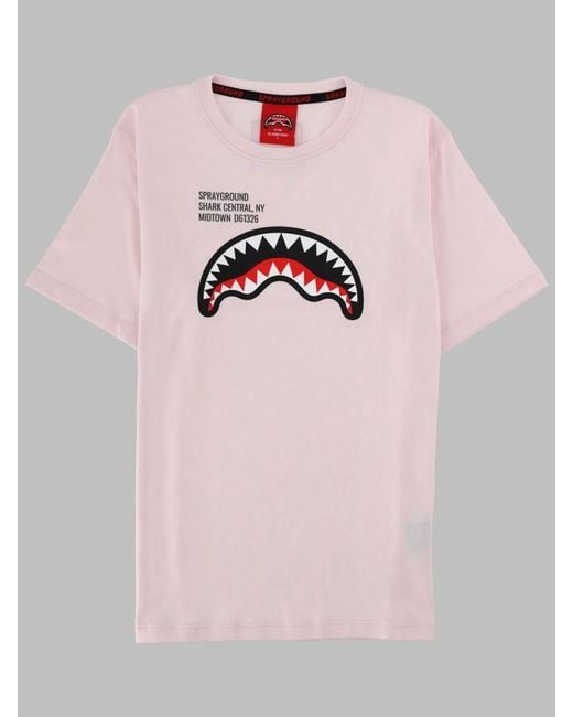 Sprayground Pink Shark Basic Reg T-Shirt Light