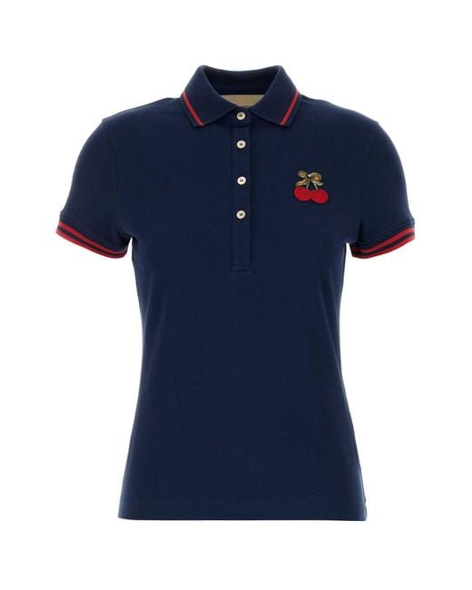 Valentino Garavani Blue Poplin Polo Shirt