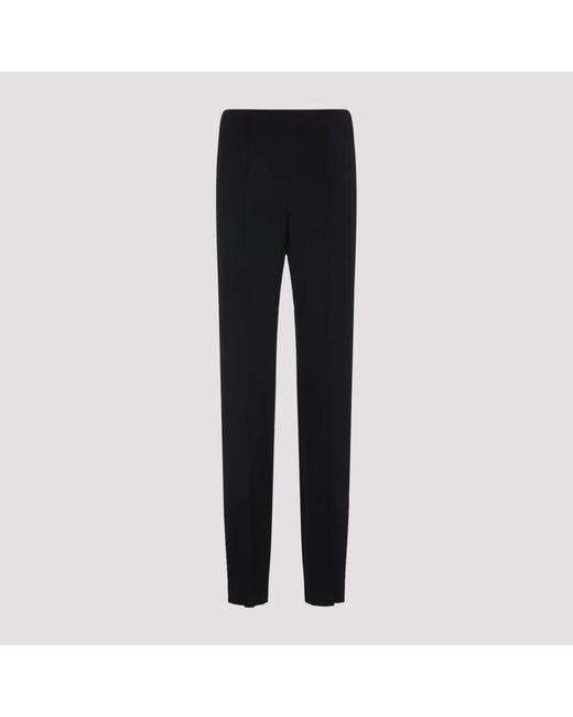 Giorgio Armani Black Straight Viscose Trousers