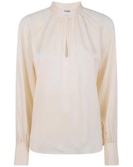 Filippa K White "Stand" Collar Blouse