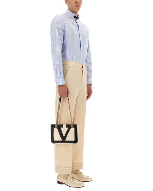 Valentino Blue Cotton Shirts for men