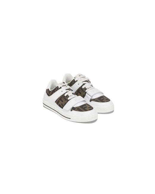 Fendi White "Ff" Logo Sneaker