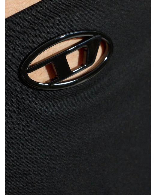 DIESEL Black Polyester Wool Elastane Shorts