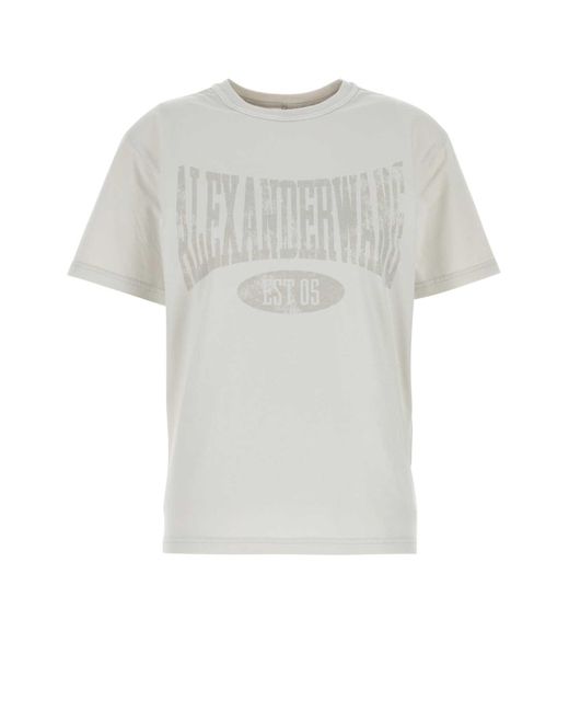 T By Alexander Wang White Chalk Oversize Cotton T-Shirt