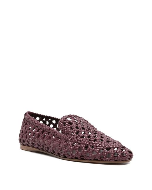Forte_forte Purple Hand-Braided Loafer