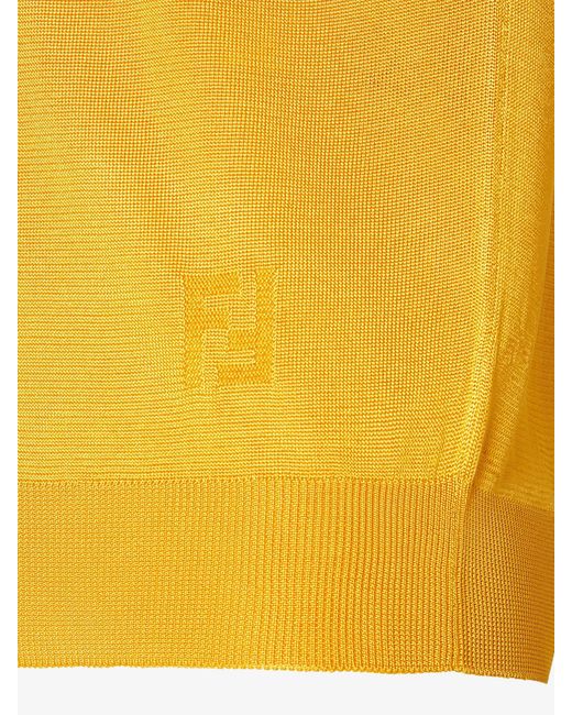 Fendi Orange Polo Maxi Stripes for men