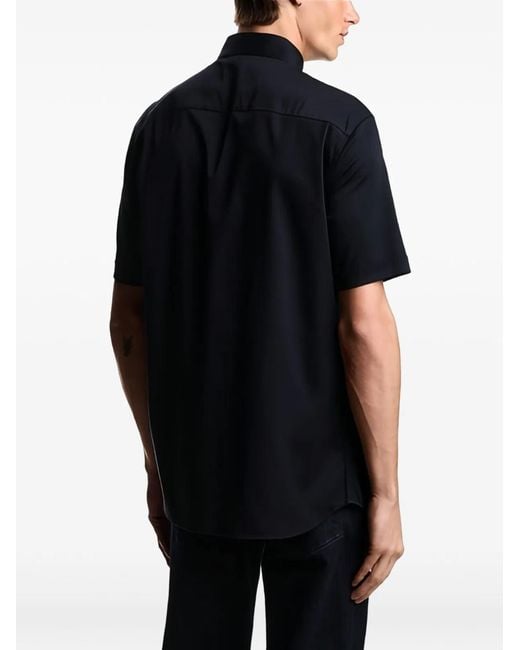 Emporio Armani Blue Cotton Shirt for men