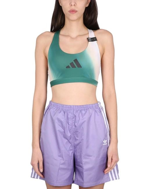 Adidas Originals Purple Tops With Logo