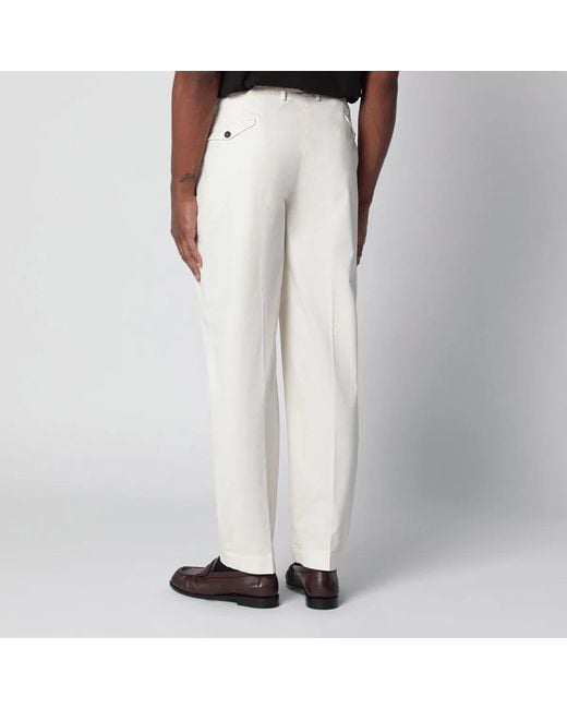 Santaniello White Trousers for men