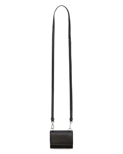 Prada Black Leather Cardholder for men