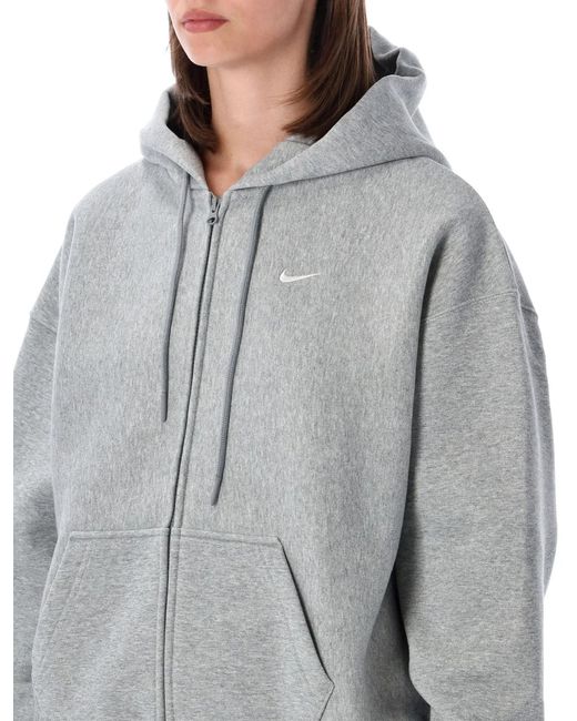 Nike Gray Studio Fleece Zip Hoodie