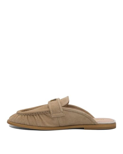 Pinko Brown Leather Slippers