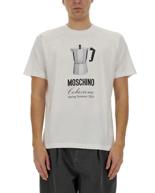 Moschino Couture White Breakfast T-Shirt for men