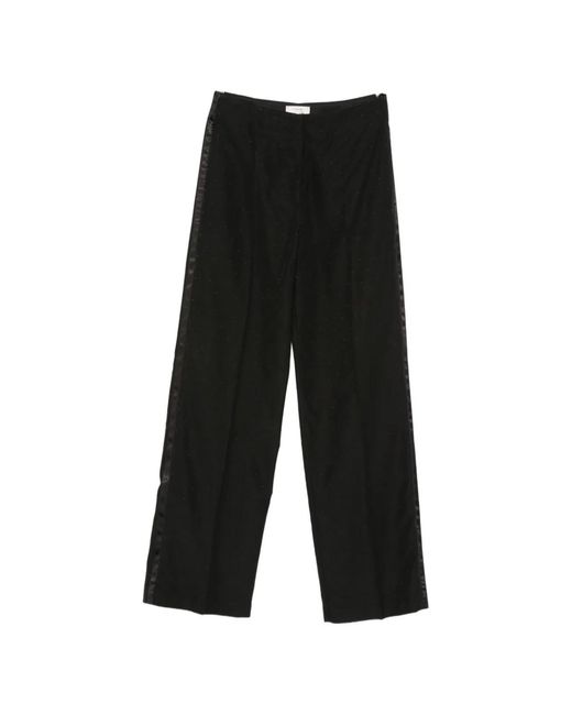 Forte_forte Black Wool Blend Trousers