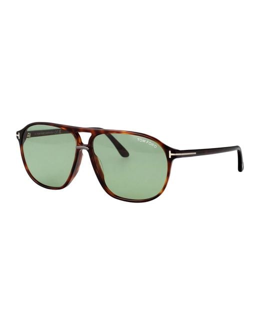Tom Ford Green Avana Rossa Verde Acetate Sunglasses for men