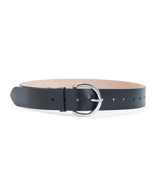 Phoebe Philo Black Round Buckle Belt