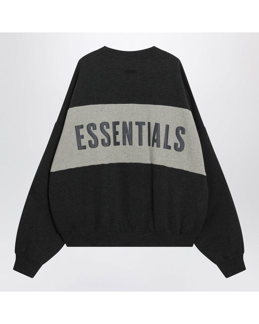 Fear Of God Black Dark Mélange Cotton Fleece Sweatshirt for men