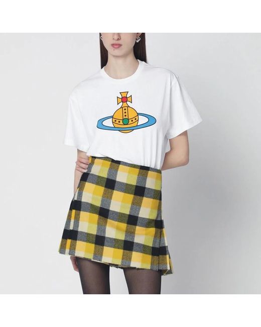 Vivienne Westwood White Oversized Orb Classic T-Shirt