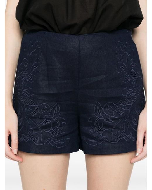 Twinset Blue Night Cotton Shorts