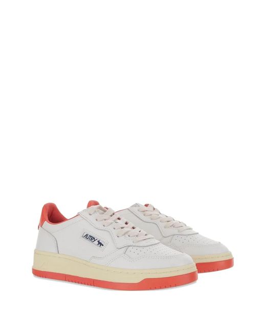 Autry X Maison Kitsune White Medalist Low Sneaker