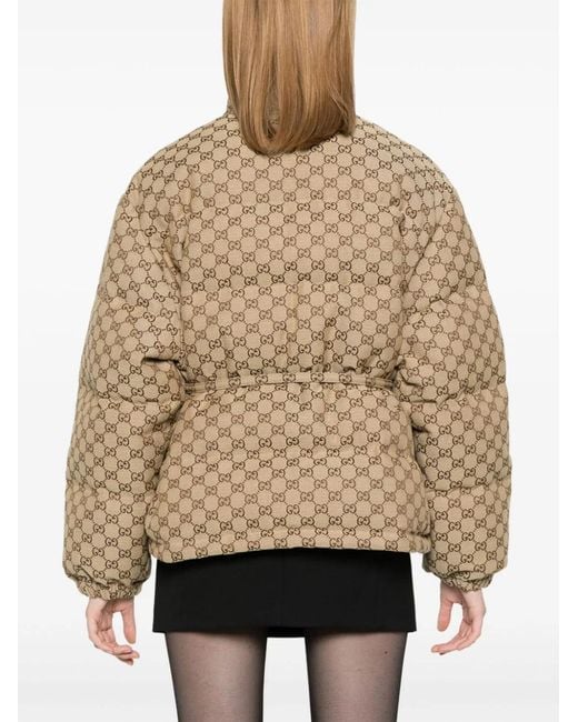 Gucci Natural Gg Cotton Polyester Coat
