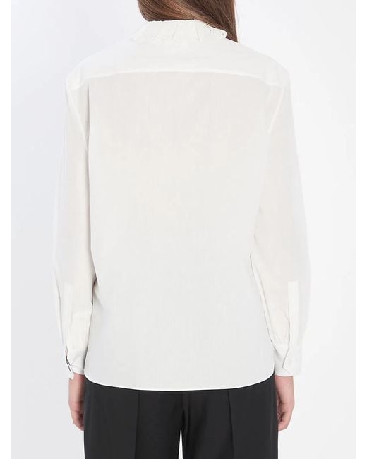 Saint Laurent White Poplin Shirt