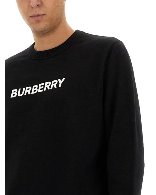Burberry Black Sweatshirt With Logo for men