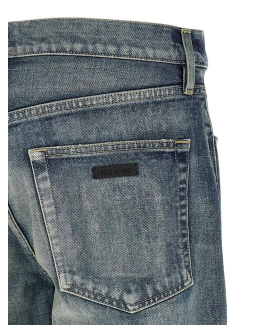 Fear Of God Blue Stone Washed Jeans for men