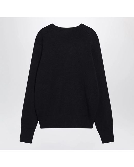 AMI Black Ami De Coeur Cardigan for men