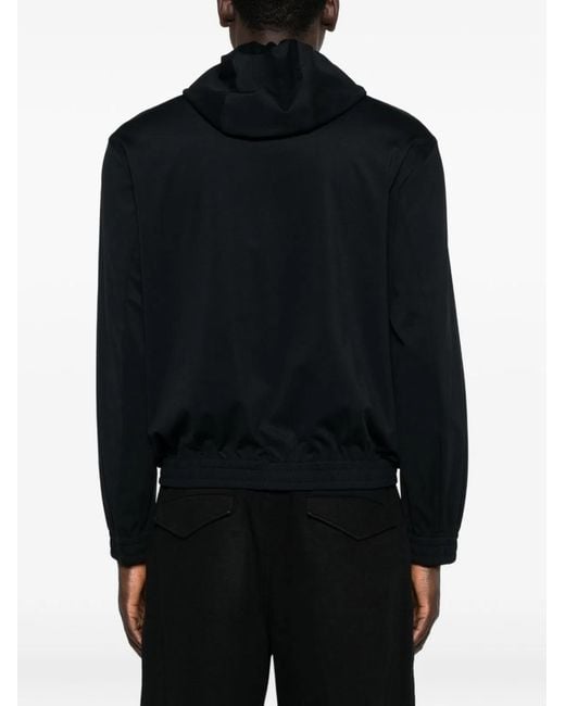 Emporio Armani Black Nylon Hooded Jacket for men