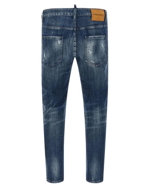 DSquared² Blue Cotton Relaxed Fit Jeans for men
