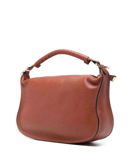 Chloé Brown Small Marcie Shoulder Bag