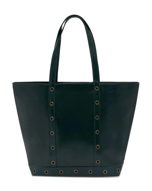 Vanessa Bruno Black Medium Eyelet-Details Tote Bag