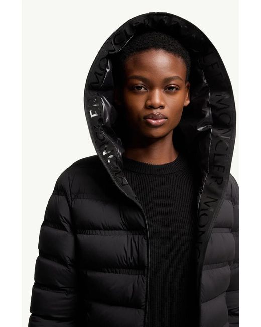 Moncler Black Alete Short Down Jacket With Hood