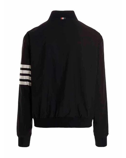 Thom Browne Black Bomber '4 Bar' for men